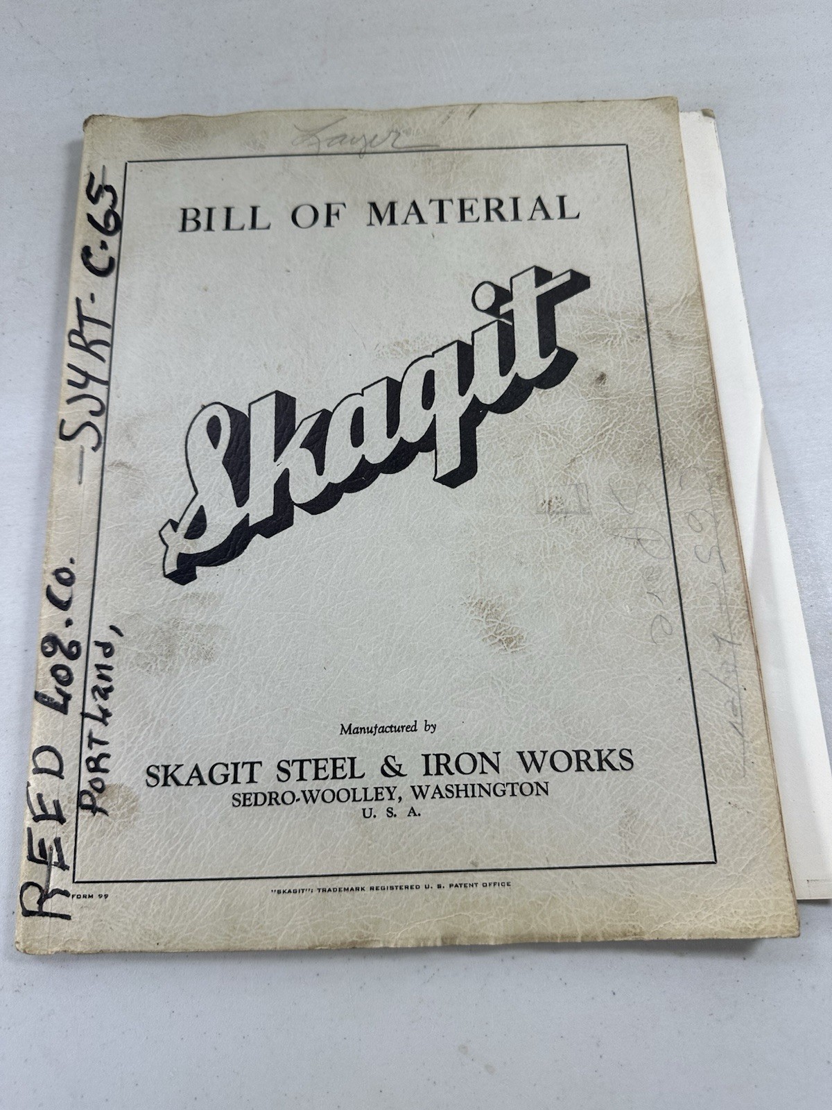Skagit Steel & Iron Works 1959 Bill of Material Catalog
