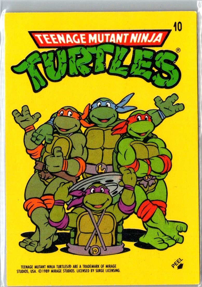 1989 Topps Teenage Mutant Ninja Turtles - Sticker #10 Rookie Leo Donatello NM+