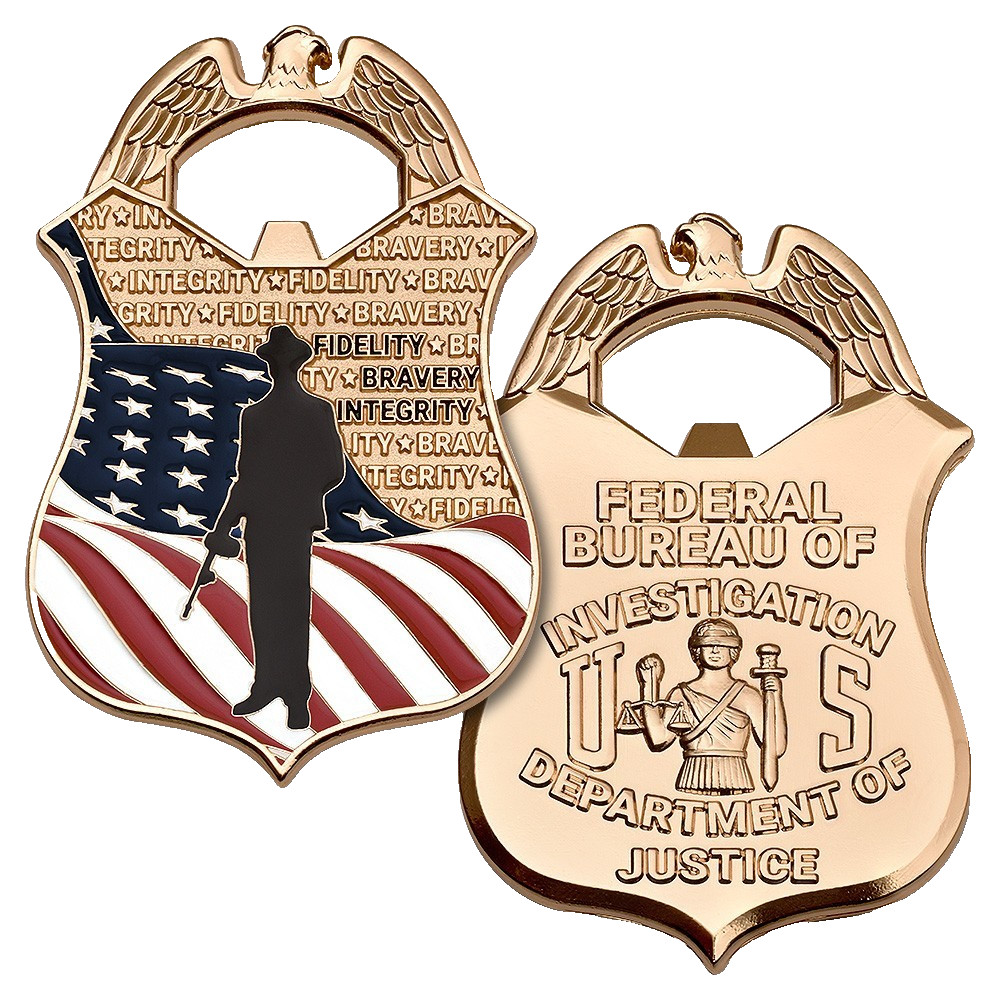 FBI FEDERAL BUREAU OF INVESTIGATION DOJ BADGE 3