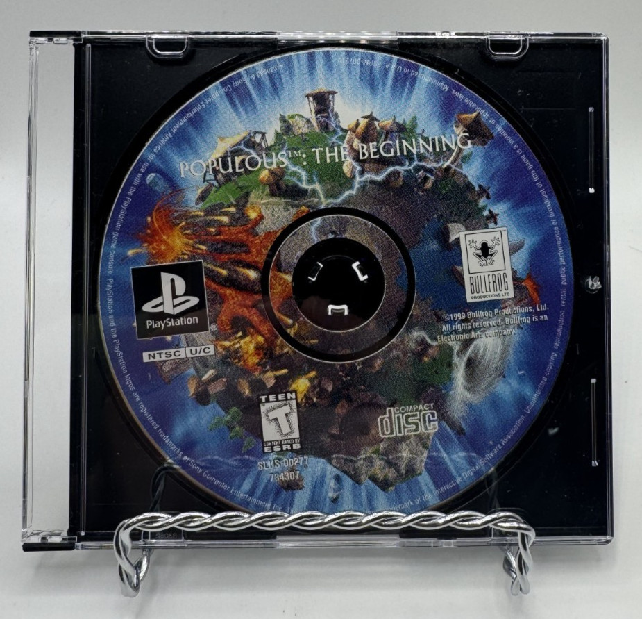 PS1 Populous: The Beginning (Sony PlayStation 1, 1999) Disc Only Tested
