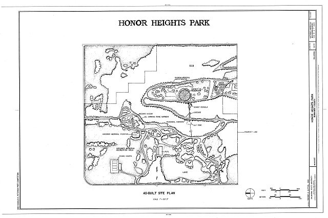 Photo:Muskogee Oklahoma Honor Heights Park As-Built Site Plan 1900s Map