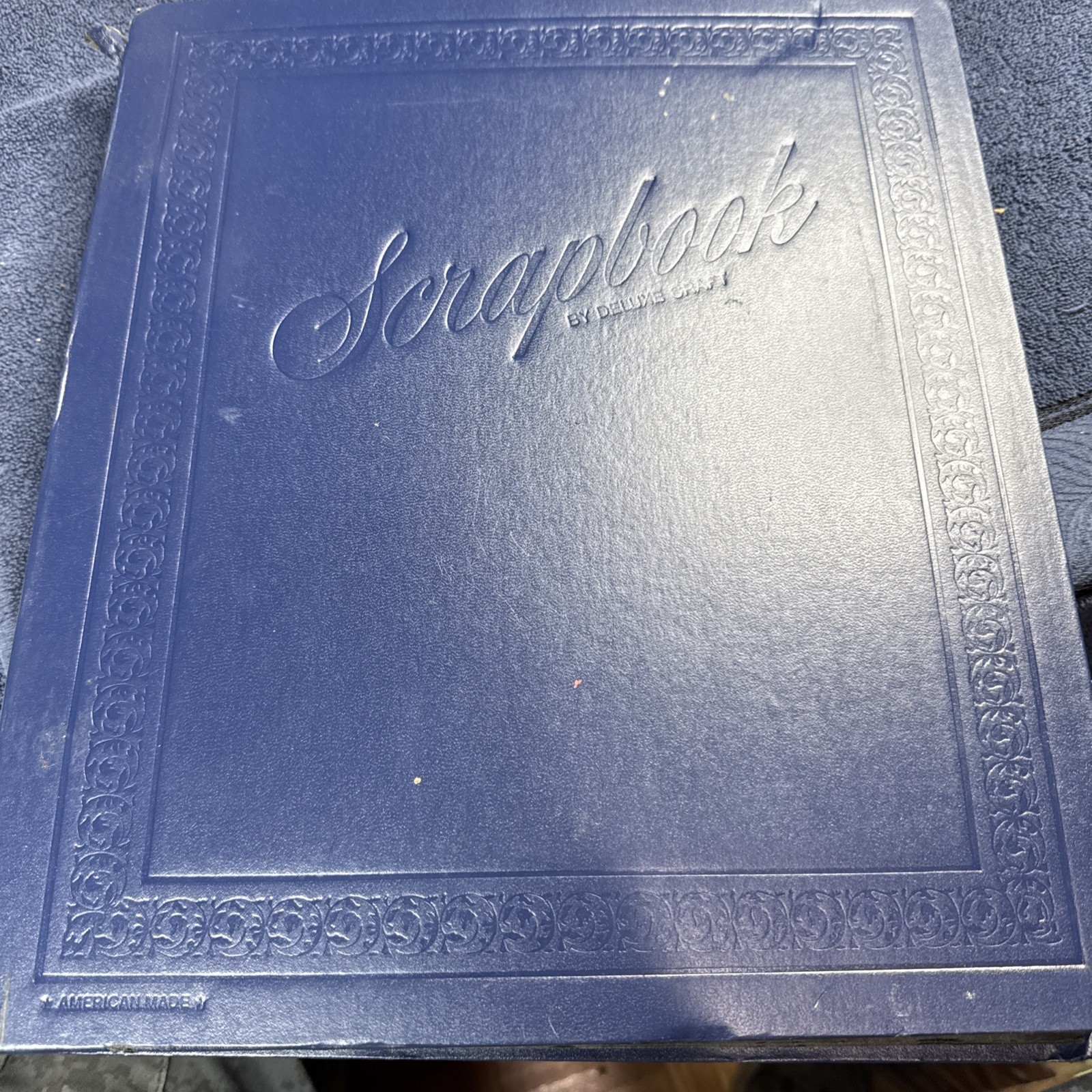 Vintage scrapbook containing old pictures greeting cards, etc. see pictures