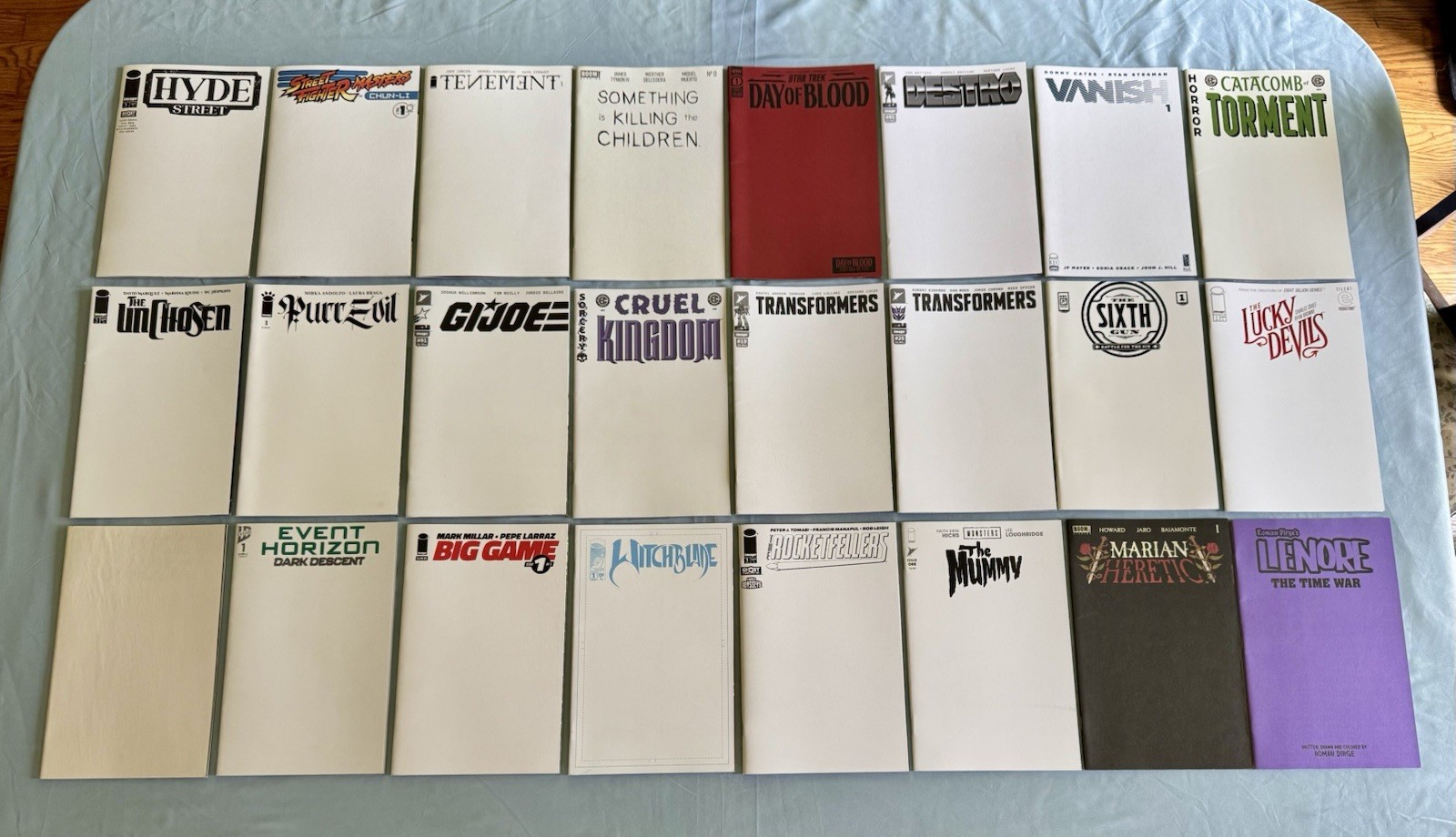 Lot Of 24 Blank Sketch Variant Comic Book Cover  Image Boom IDW * NO DUPLICATES