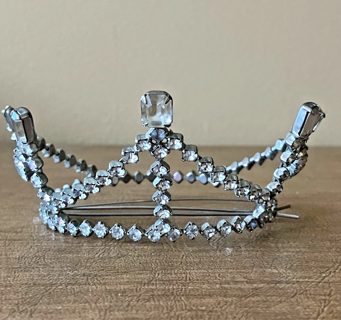 Vintage 1959 Rhinestone Crown Tiara Headpiece (Macys)