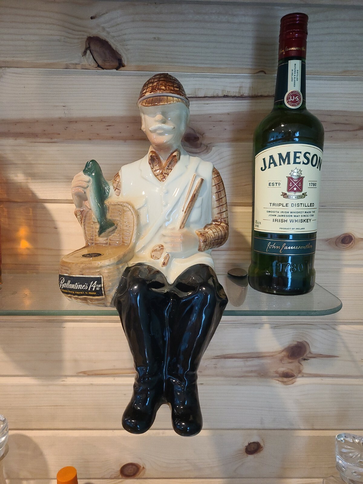 VTG - Ballantine\'s Fisherman Decanter Genuine Palfrey China 1969 - NEAR MINT