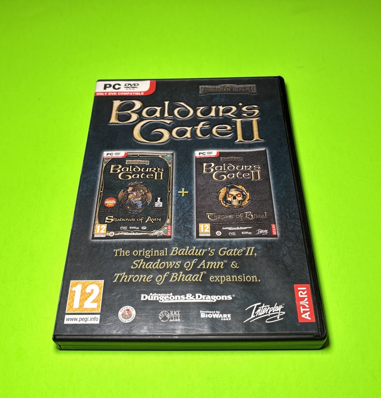 BALDUR'S GATE II 2 Shadows Of Amn & Throne Of Bhaal Expansion PC DVD Windows