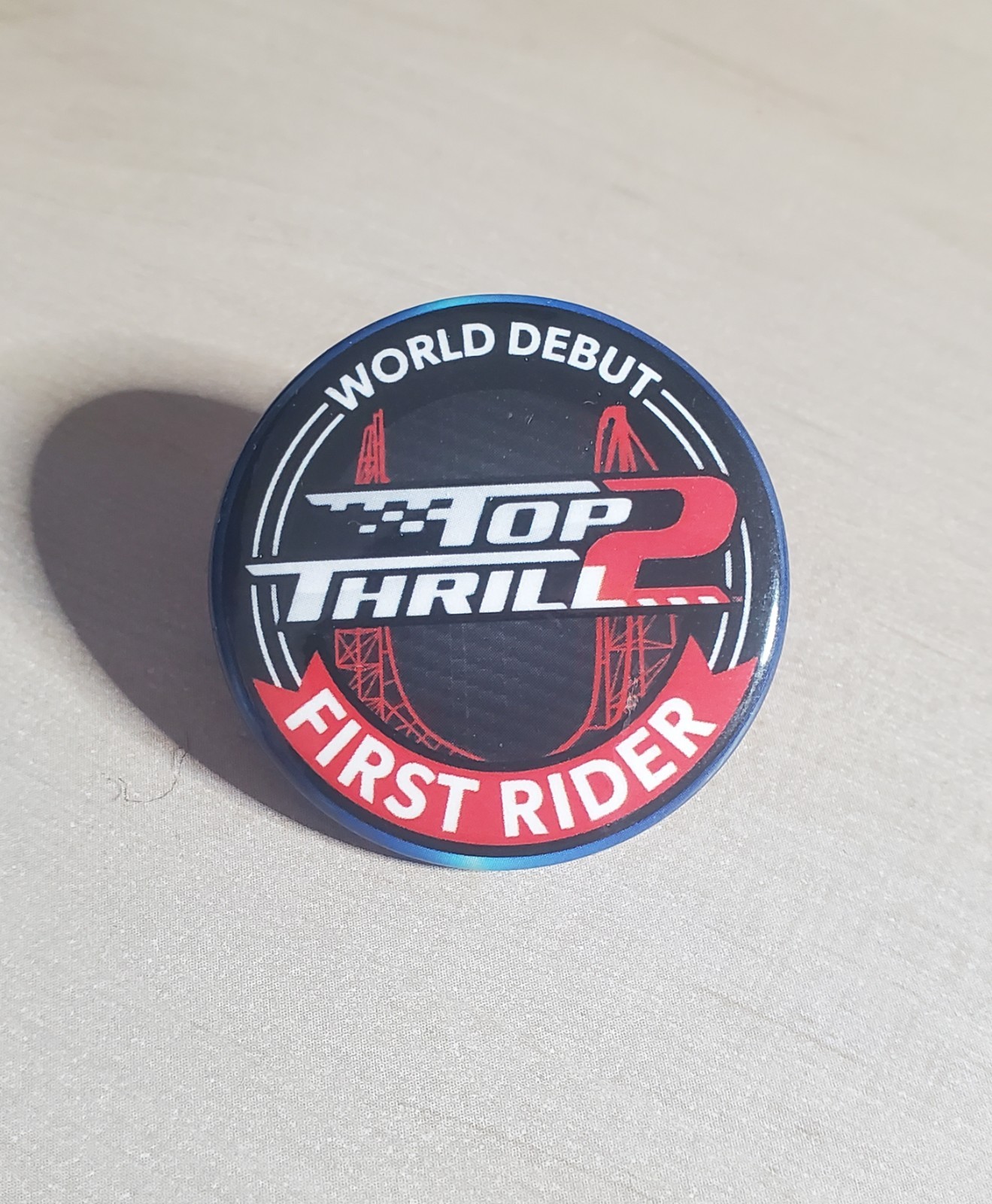 Top Thrill 2 First Rider Pin