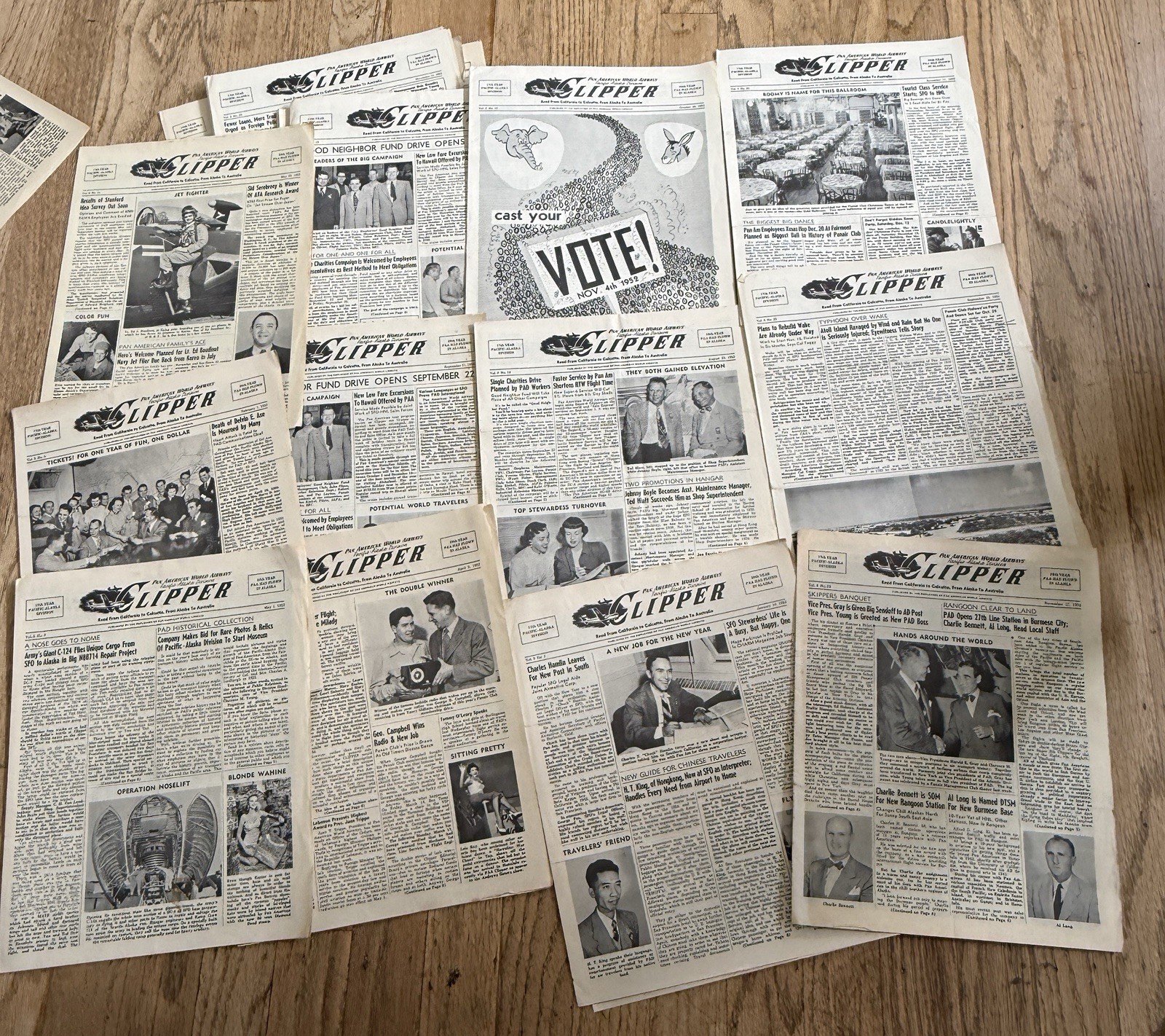 1951 To 1953 Pan Am Clipper Employee Newspapers Lot of 41