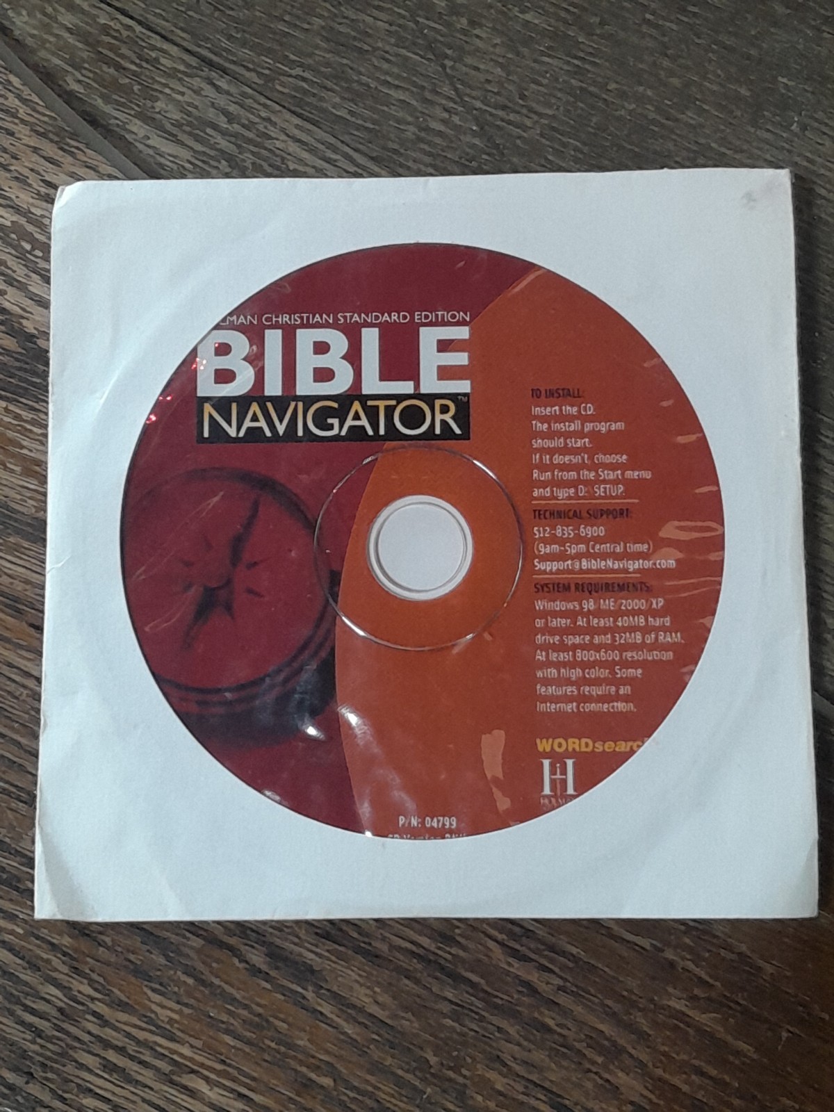 Bible Navigator CD Christian Standard Edition PC Software Disc Only Win 98/ME/XP