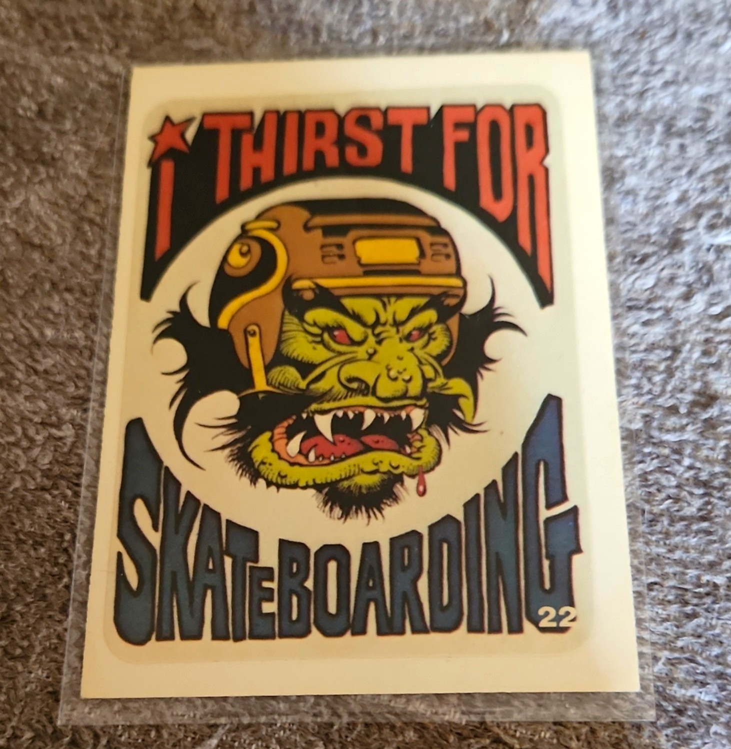 I Thirst For Skateboarding #22 Stacy Peralta Free Wheelin\'. Very Rare card. A1