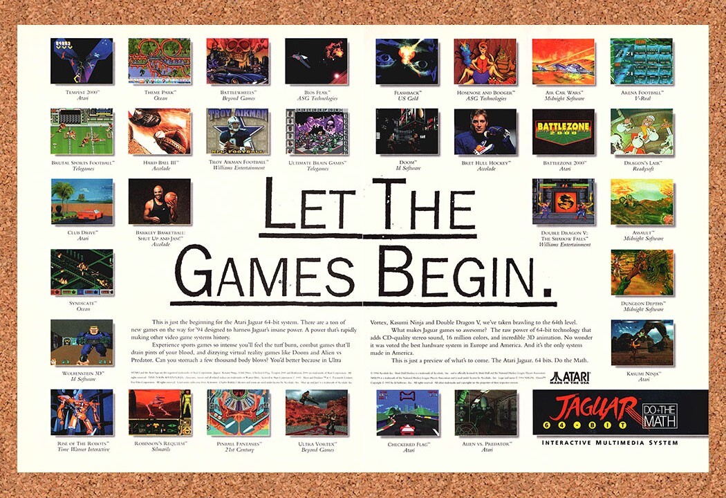 1994 Atari Jaguar Games Original Advertisement / Retro Promo vg3