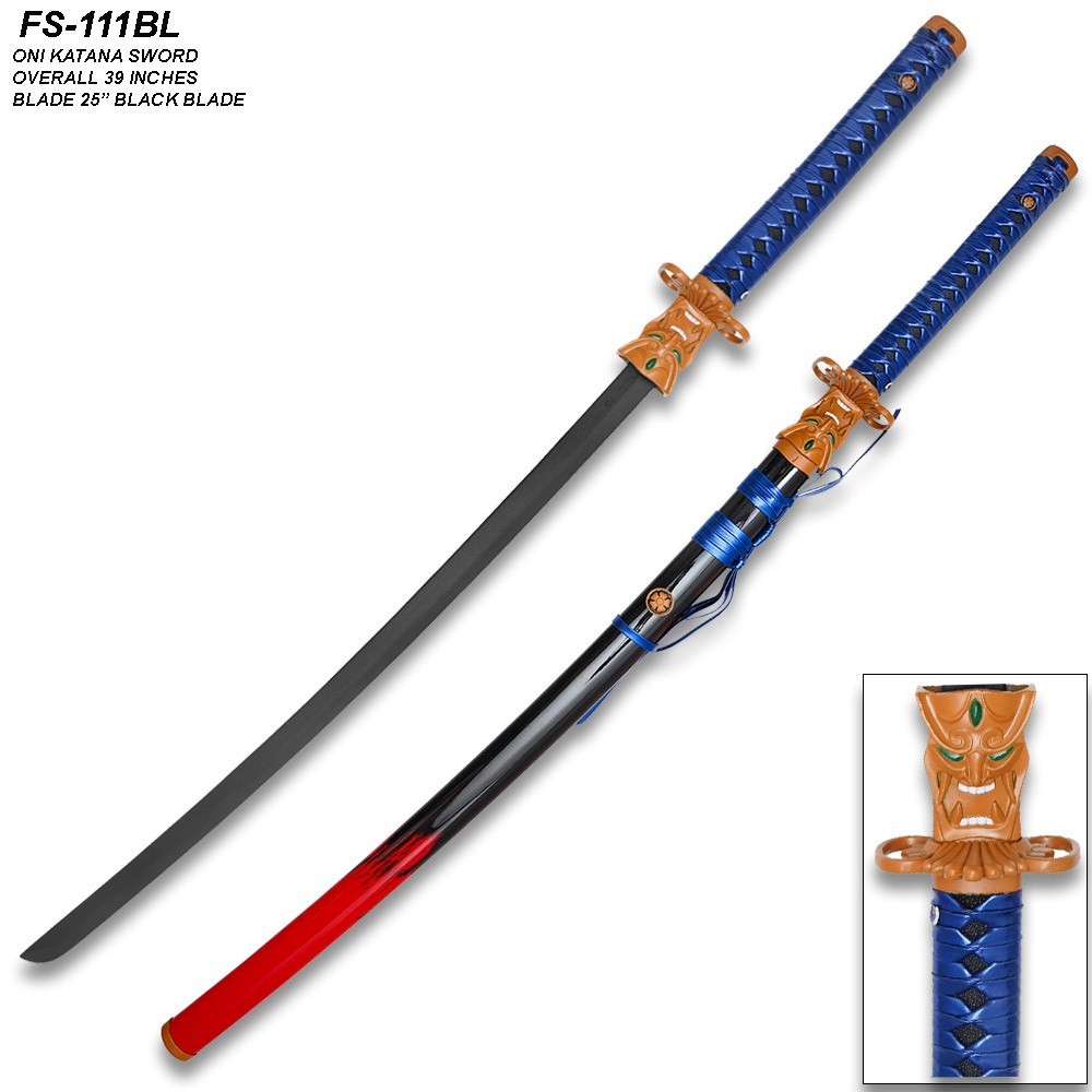 Oni 2.0 Katana - Valorant Metal Sword Limited Edition Blue & Red Scabbard