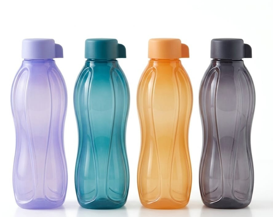 Tupperware Water Bottle 16oz/500ml with Liquid Tight Seals- set of4-Multi colors
