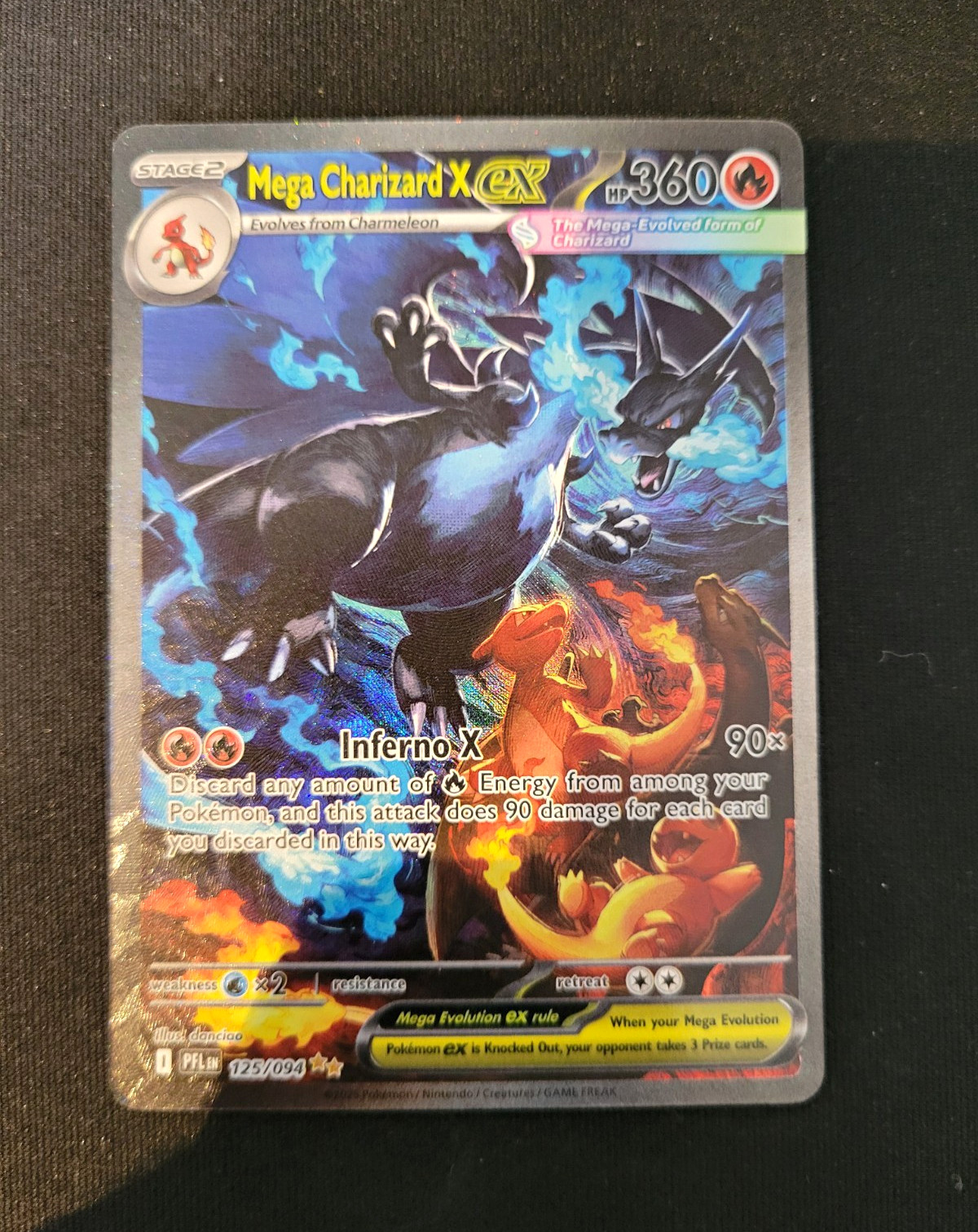 Pokémon TCG Mega Charizard X EX  125/094 Phantasmal Flames Holo English