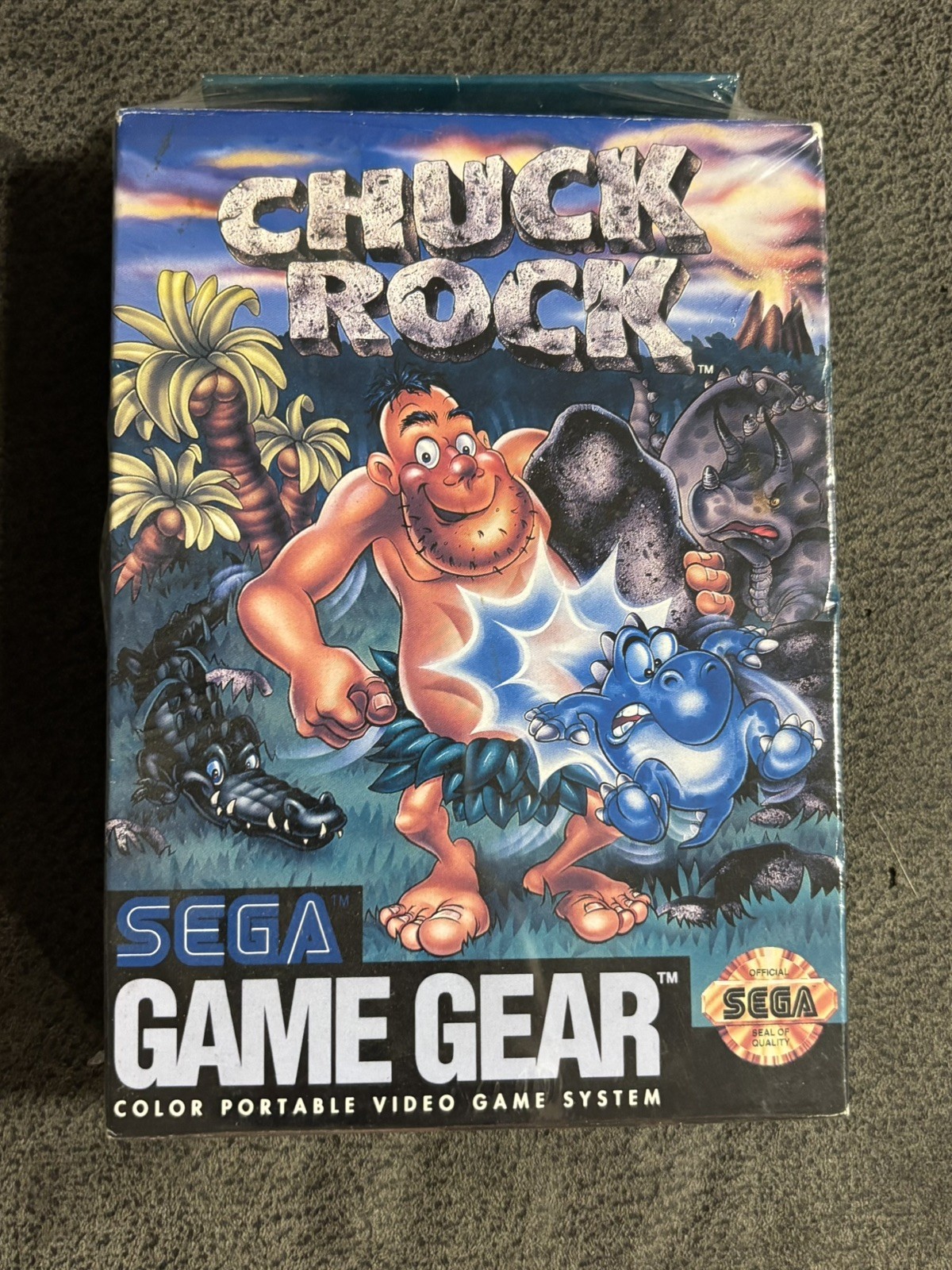 Sega Game Gear Chuck Rock w/ Original Box