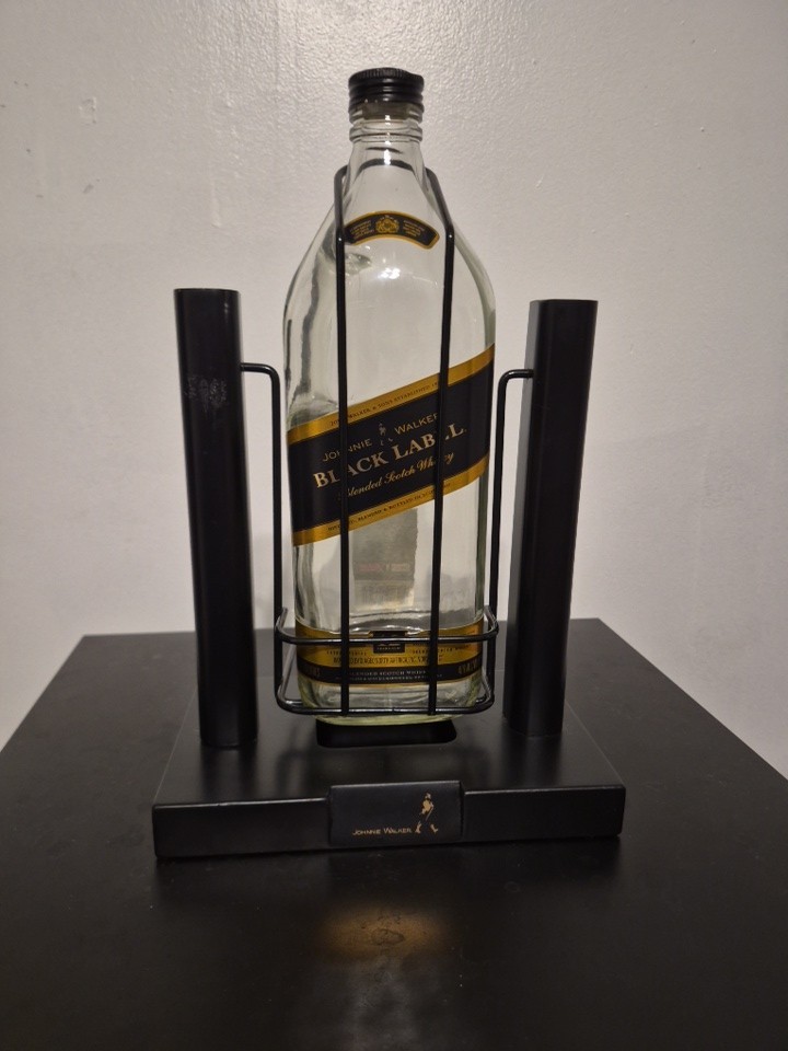 Johnnie Walker Black Label Swing Cradle Stand EUC