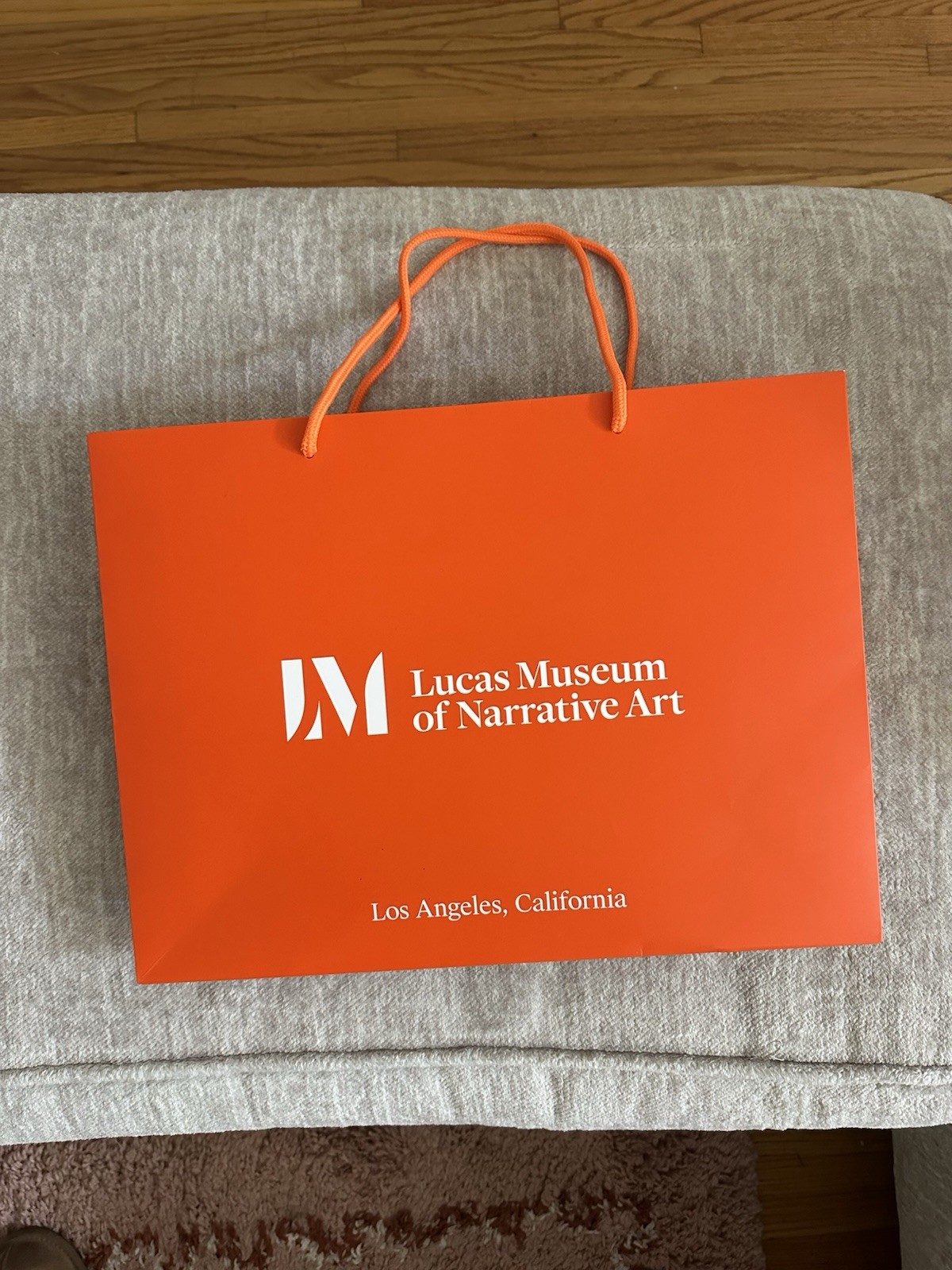New Orange Lucas Museum of Narrative Shopping Bag