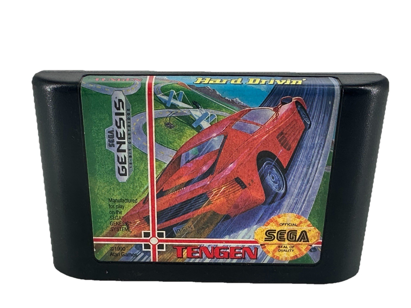 Hard Drivin' (Sega Genesis, 1991) Authentic Racing Game Cartridge Ships Free