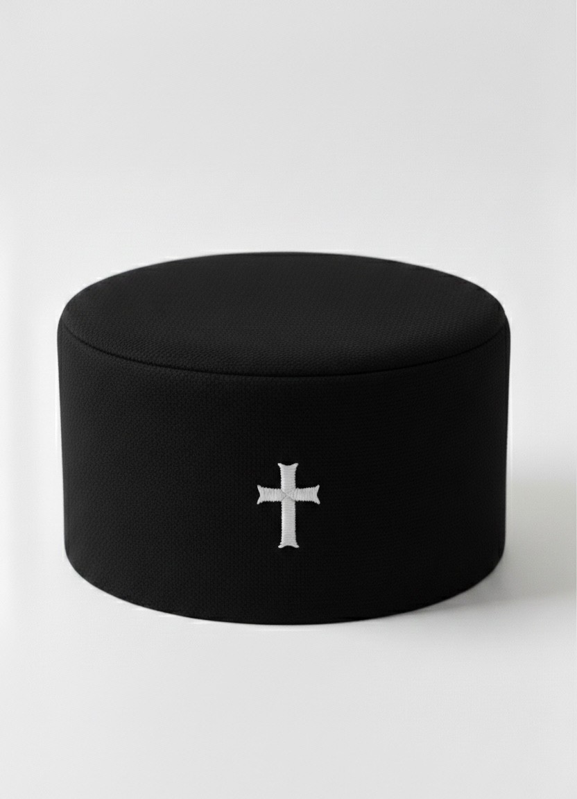 Orthodox Skufia Hat Hand-Embroidered Christian Headwear