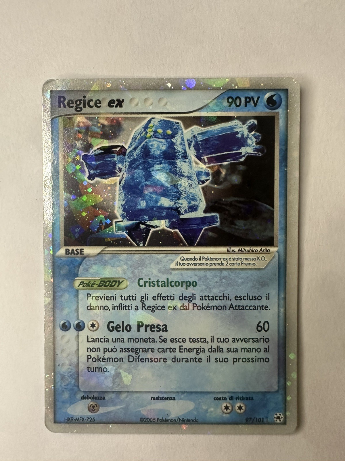 Pokemon Regice ex 97/101 EX Hidden Legends Holo Italian Original Card