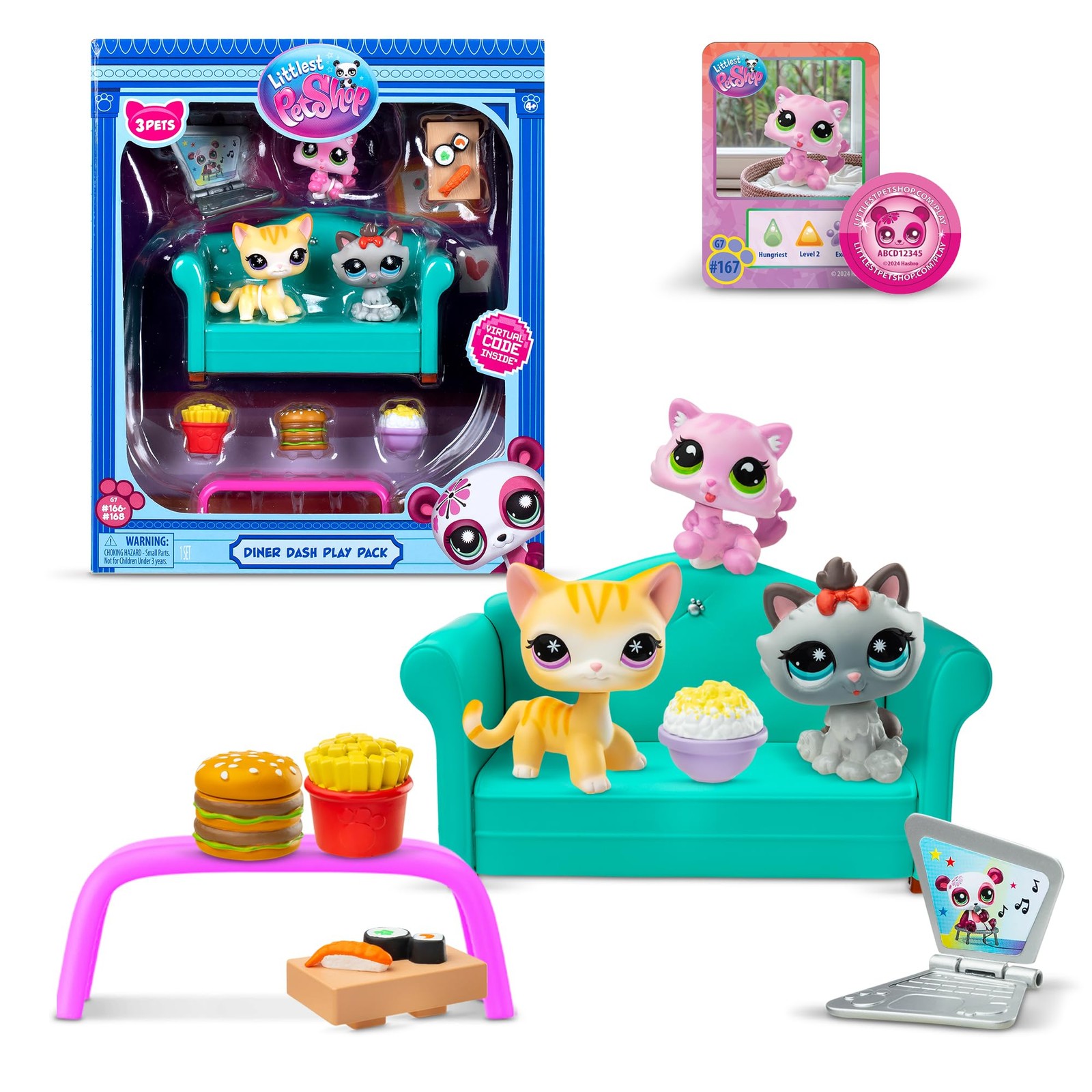 - Diner Dash Play Pack, Gen 7 Authentic LPS Bobble Head Toy Figure, Collectib...