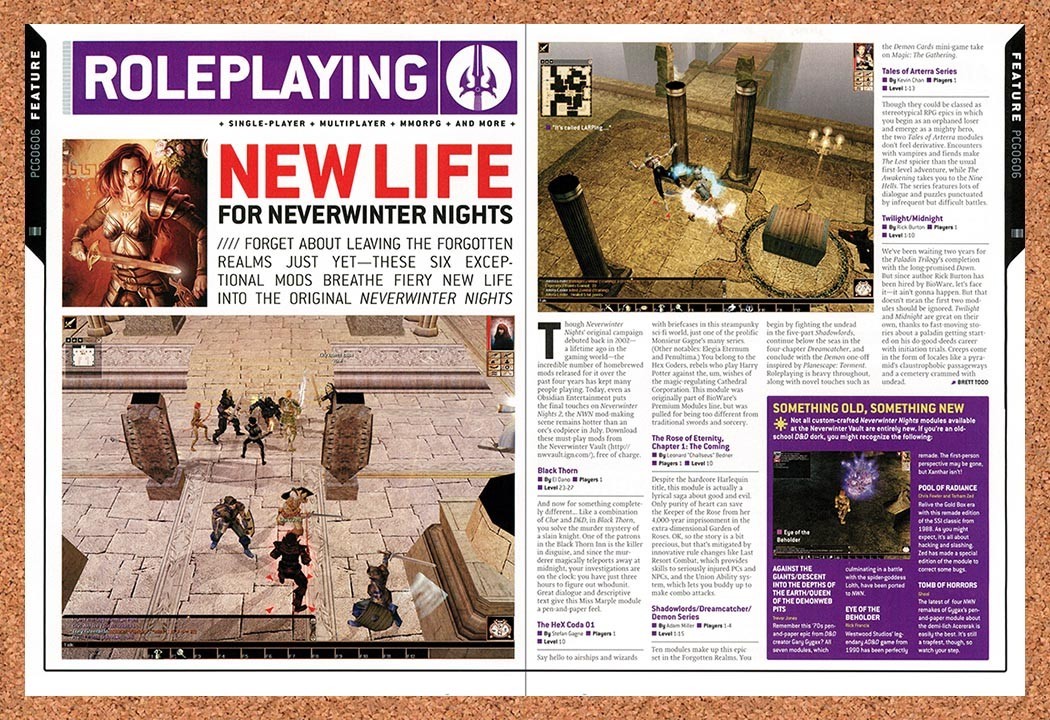 2006 Neverwinter Nights PC Original Advertisement / Retro Promo vr8
