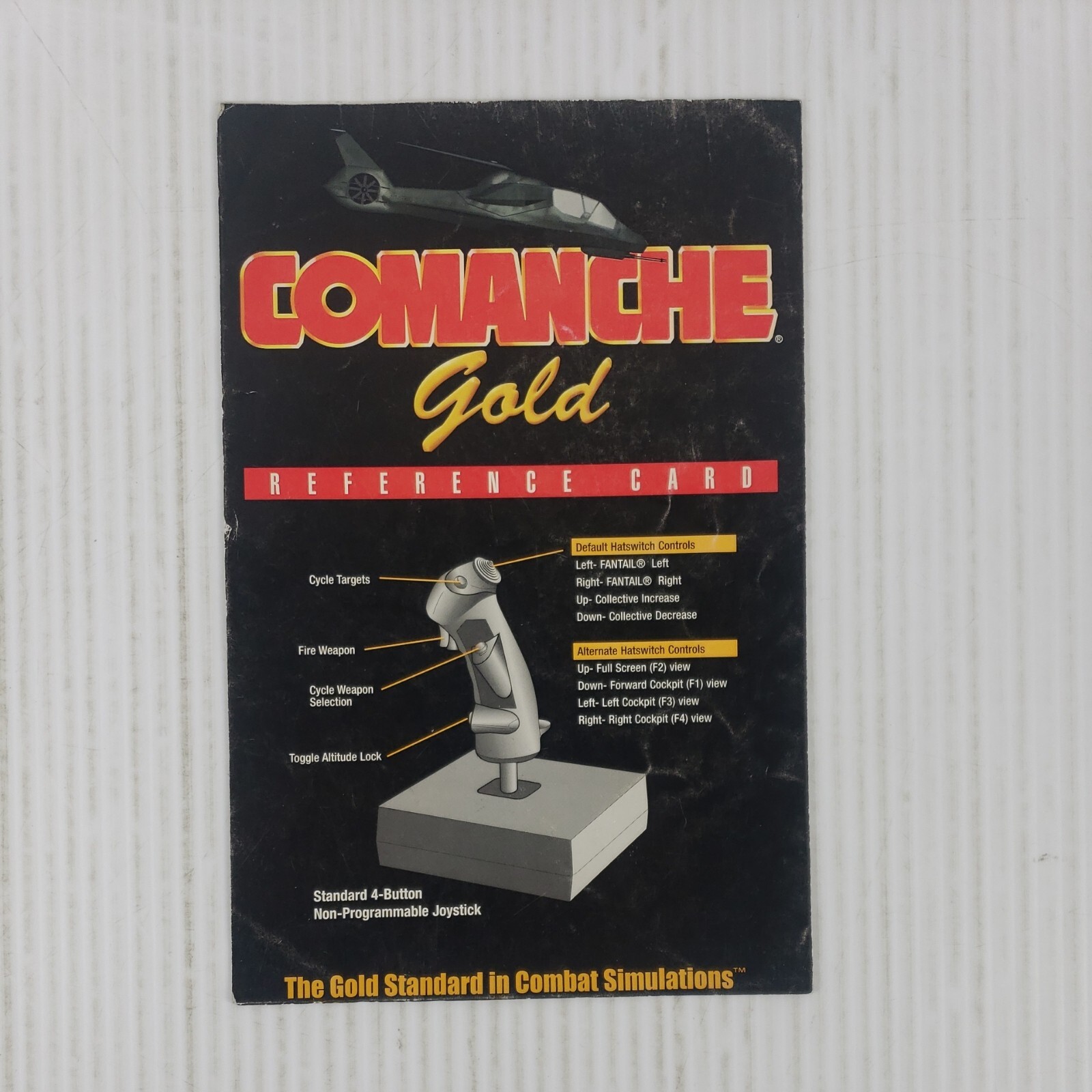 Comanche Gold Reference Card ONLY