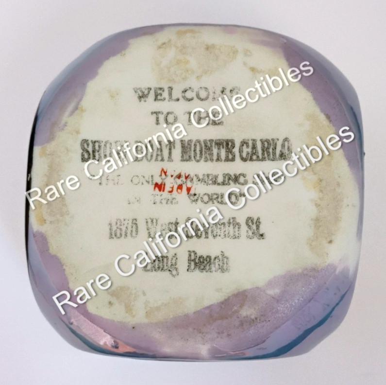 Infinitely Rare ca. 1932-37 Show Boat Monte Carlo Gambling Ashtray Long Beach CA