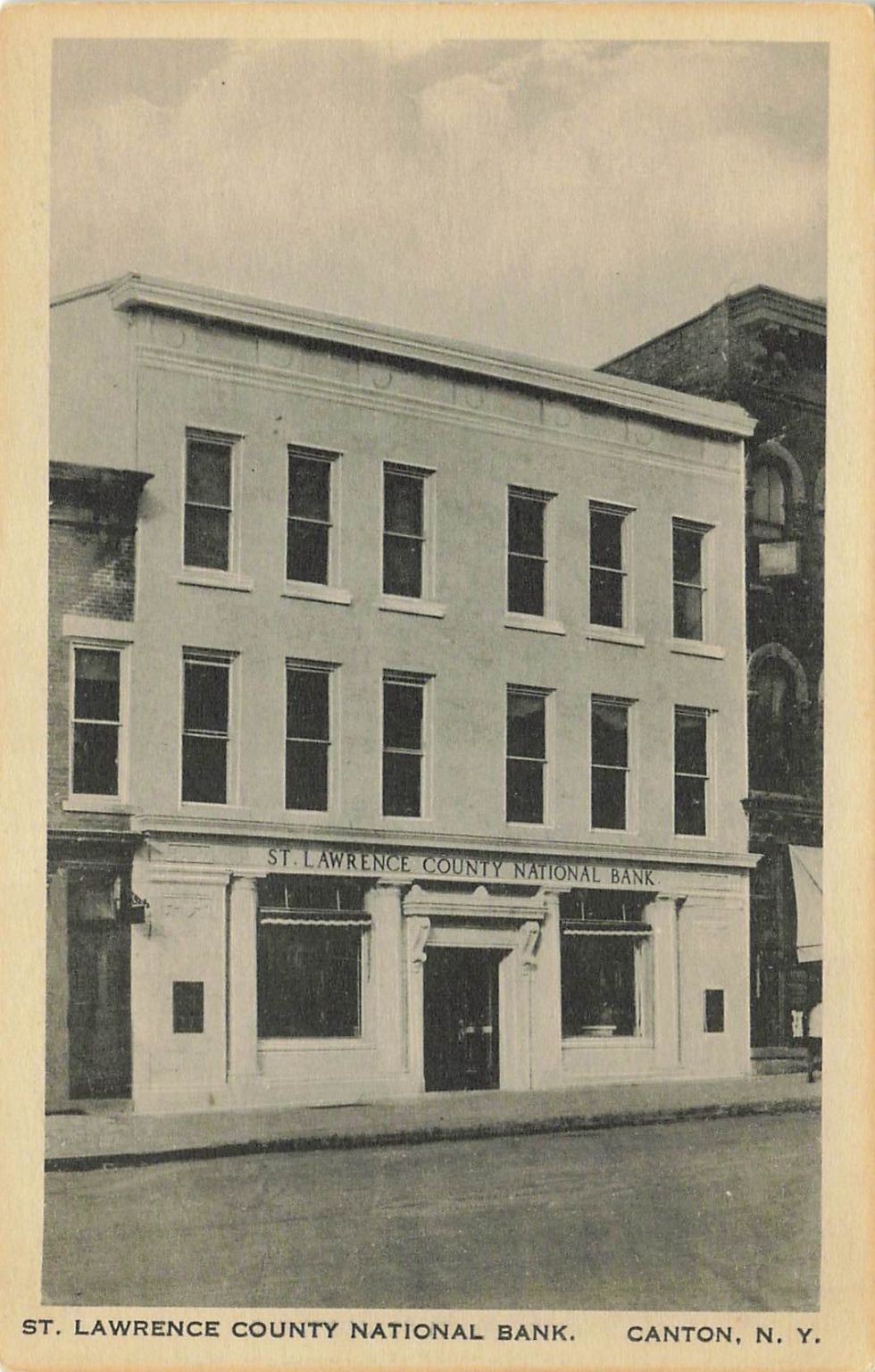 Canton NY St. Lawrence County National Bank Albertype Postcard c1910s