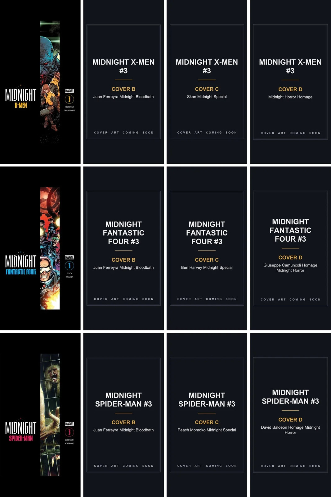 Marvel Midnight Universe #3 12-Cover Bundle & Ultimate Cover Bundle 30% Off PREO