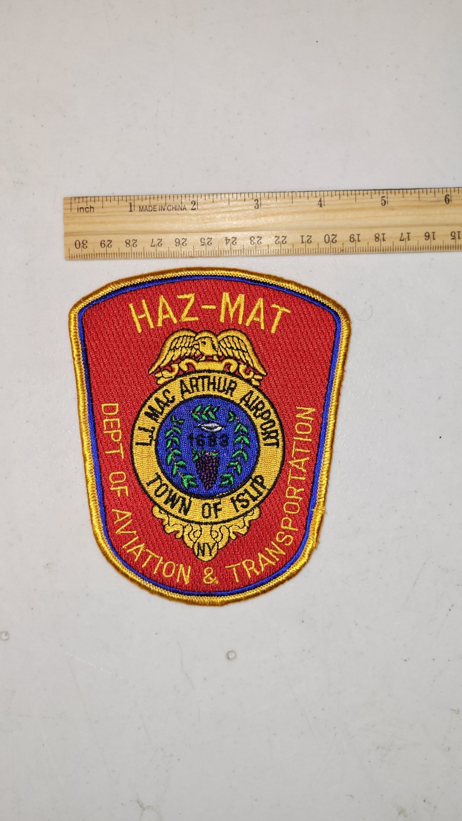 Town Of Islip  New York Haz-mat Patch AIrport FIre Rescue ARFF