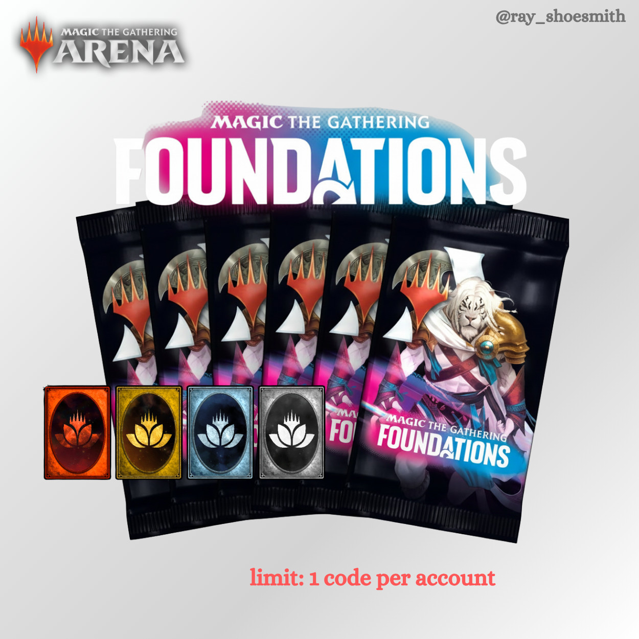 Magic Arena Code 6x Foundations booster