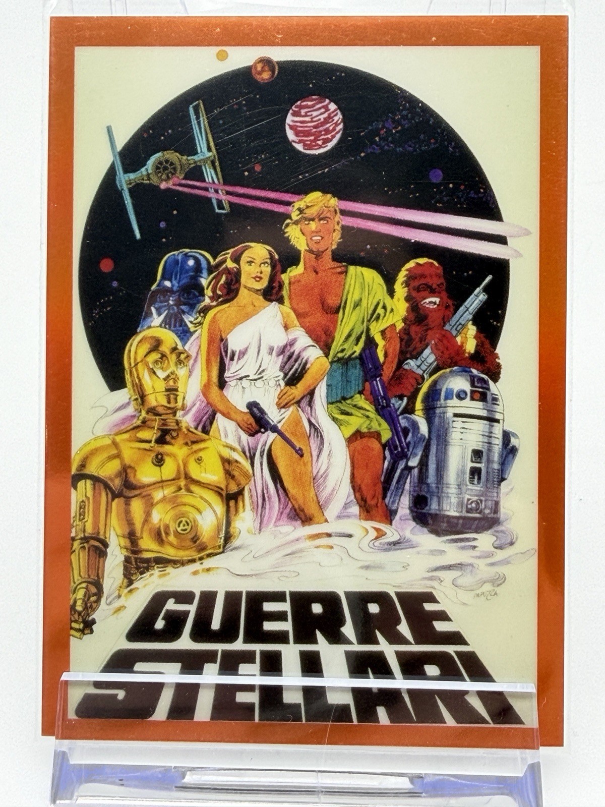 2021 Star Wars Galaxy GP-18 Global Posters Guerre Stellari Italy Orange /25