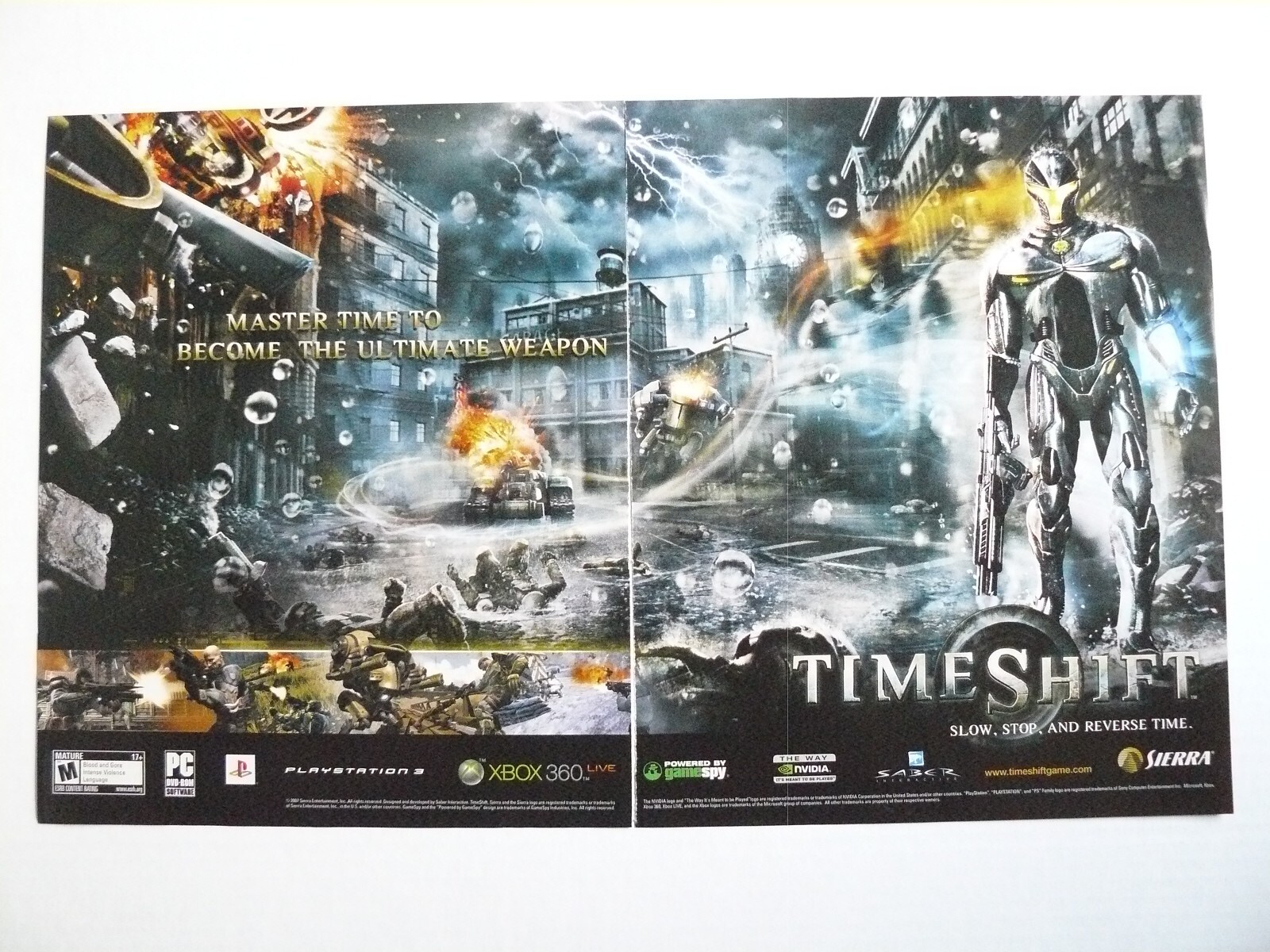 2007 Timeshift Video Game 2-page Vintage Print Ad Sierra