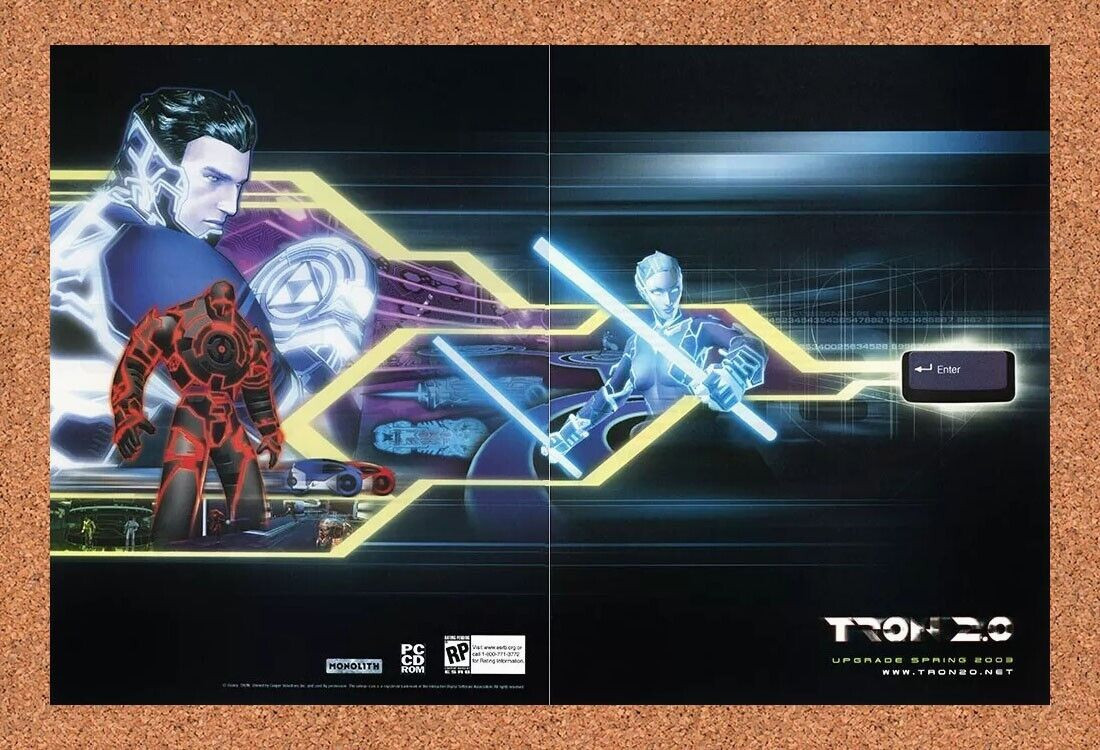 2002 Tron 2.0 PC Original Advertisement / Retro Promo v4