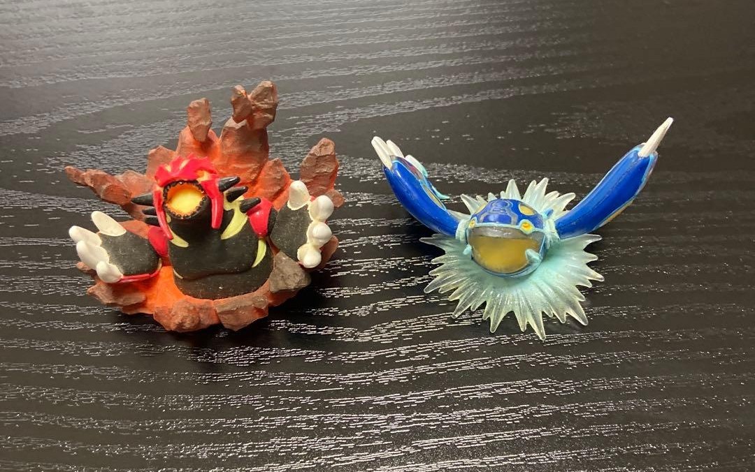 Pokemon Omega Ruby Alpha Sapphire Groudon Kyogre Figure Set 3DS Game Benefit