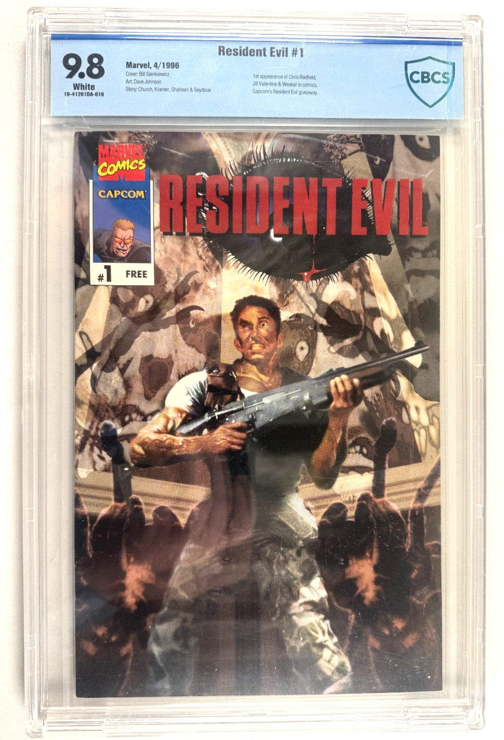 Marvel RESIDENT EVIL 1996 #1 Key 1st App NM/MT CGC CBCS 9.8 ONLY ONE ON EBAY