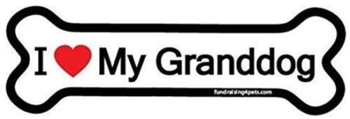 I Love My Granddog Bone Car Fridge Magnet 7