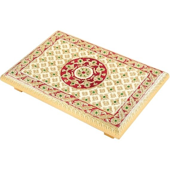 Wooden Handcrafted Pooja Chowki Religious Traditional Chowki For Pooja