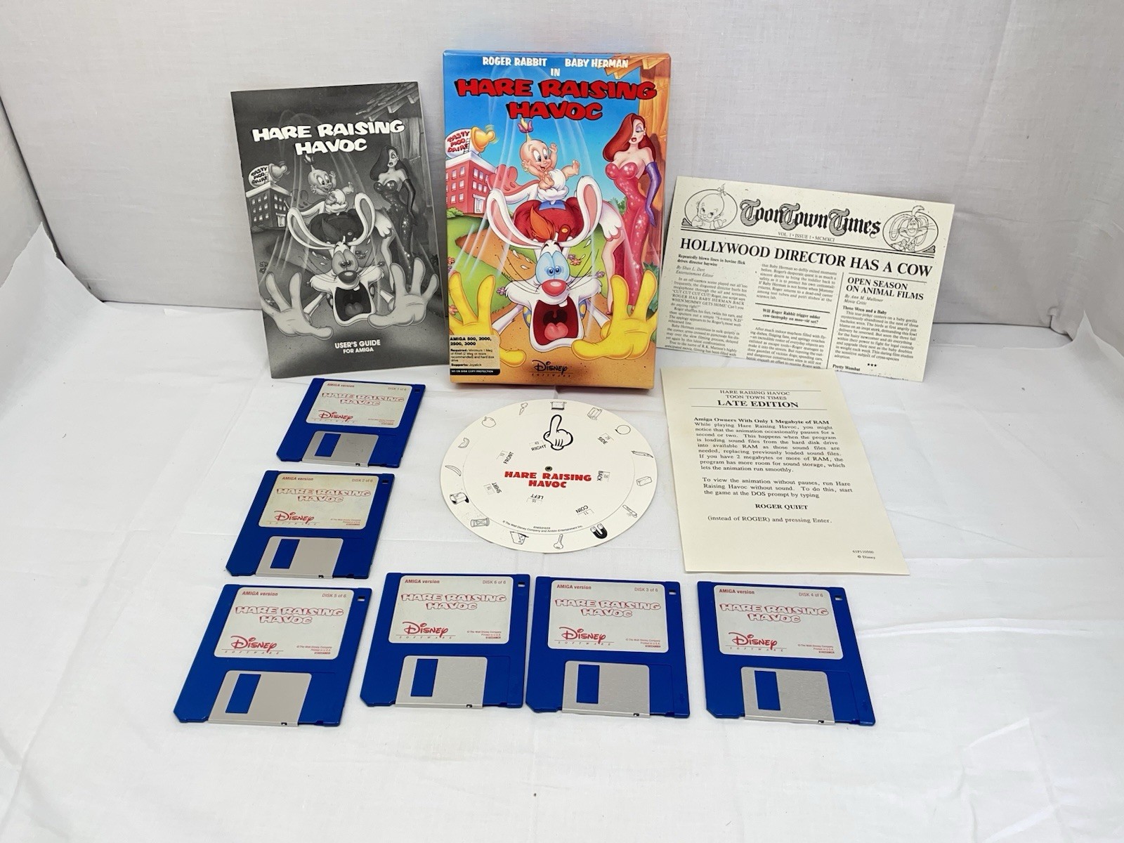 Roger Rabbit Hare Raising Havoc AMIGA 500 2000 Game 1991 RARE COMPLETE In BOX