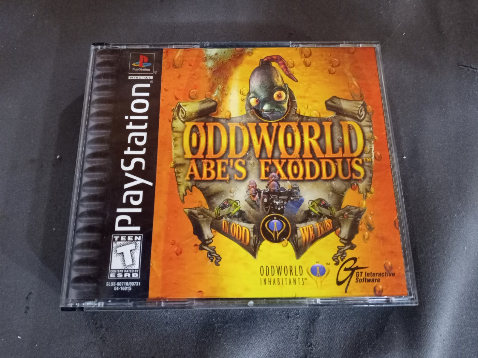 Oddworld Abe\'s Exoddus (Sony PlayStation 1, 1999) Black Label Complete