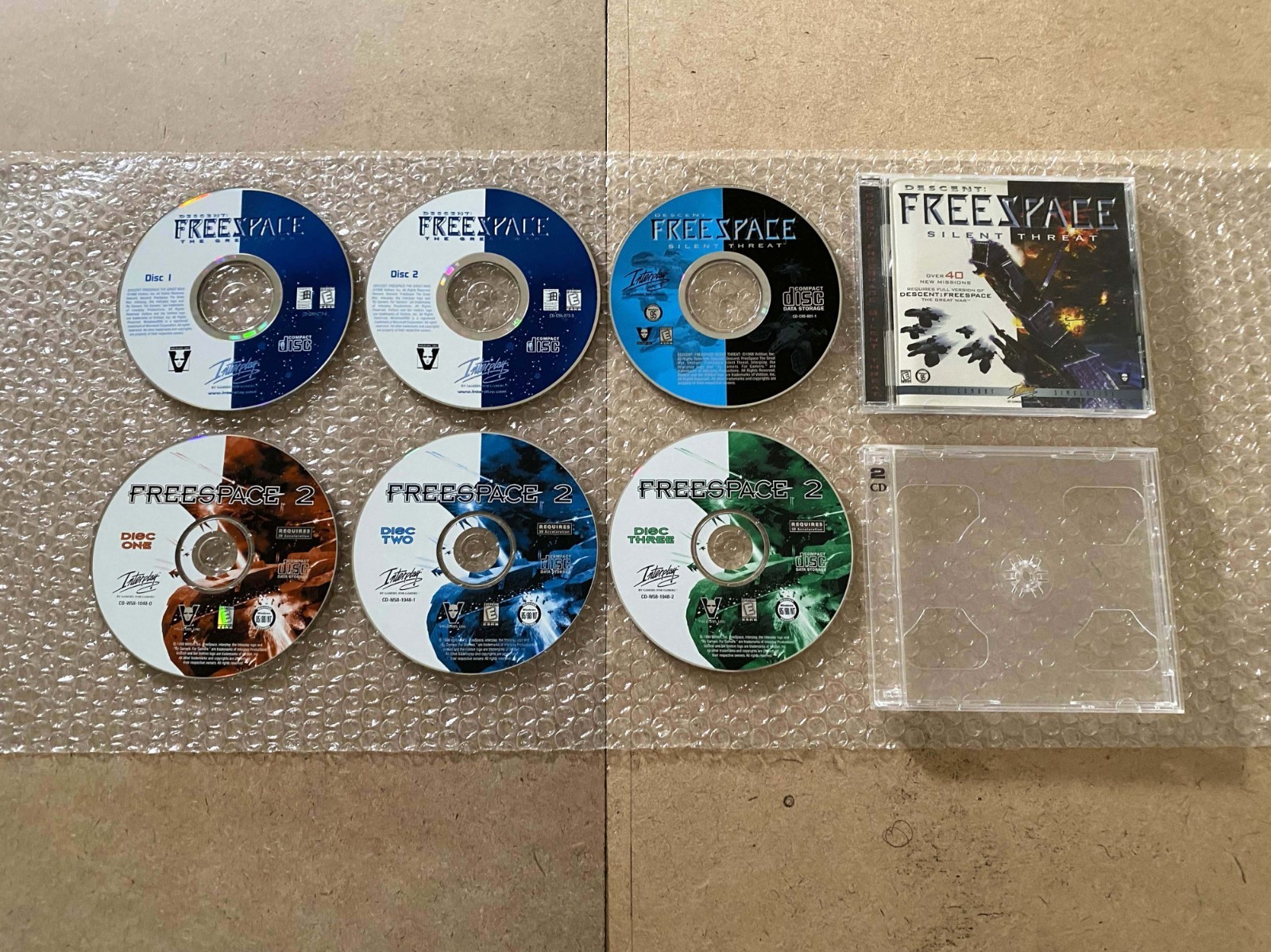 Descent: FreeSpace - Great War + Silent Threat + FreeSpace 2 (PC) - 6 DISCS ONLY