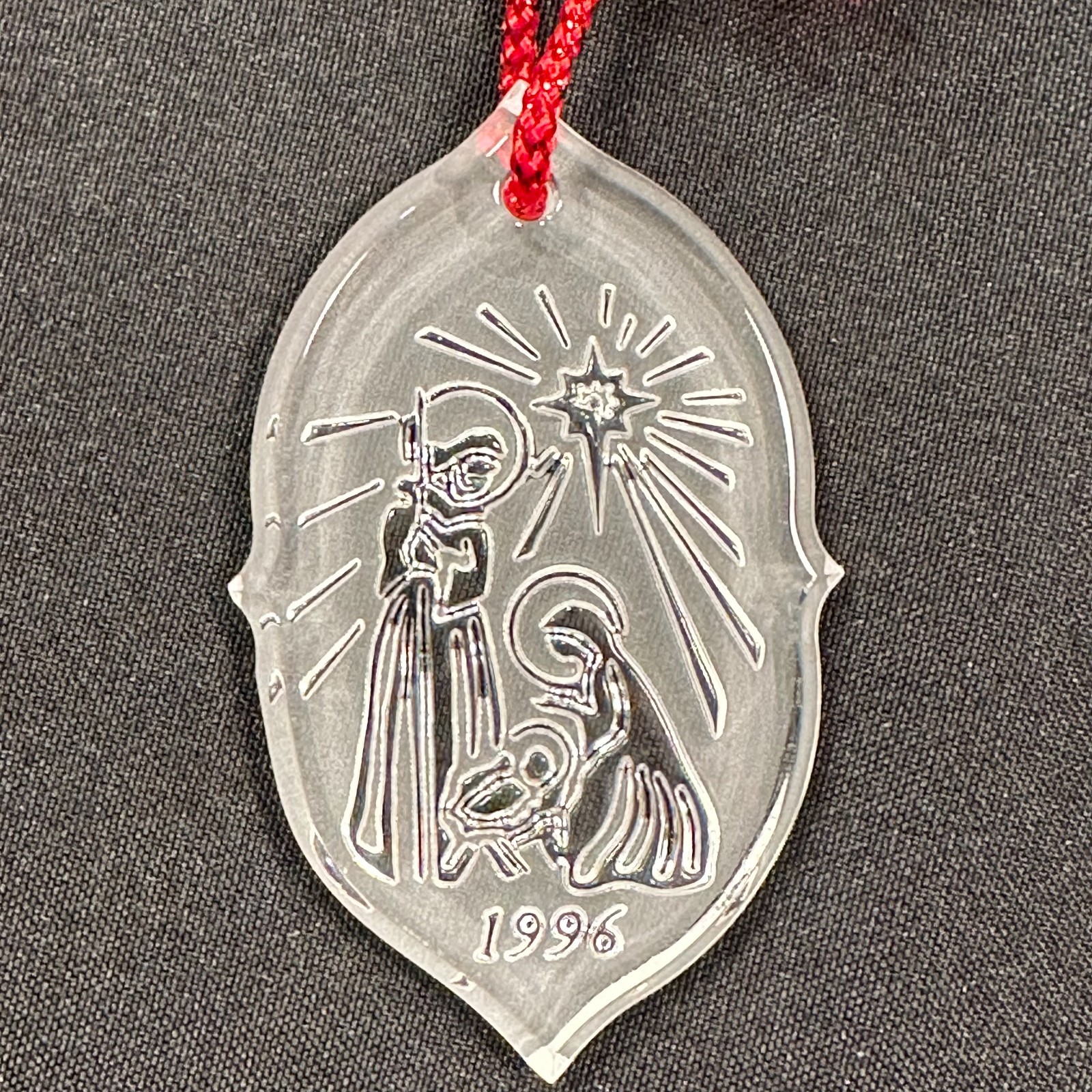 Waterford Crystal 1996 Silent Night Songs of Christmas Nativity Ornament