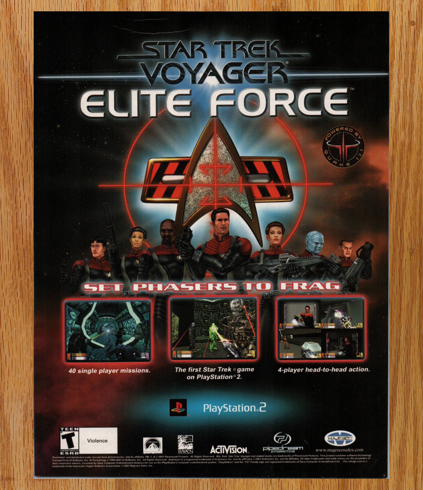 Star Trek Voyager Elite Force - Video Game Print Ads Poster Promo Art 2002