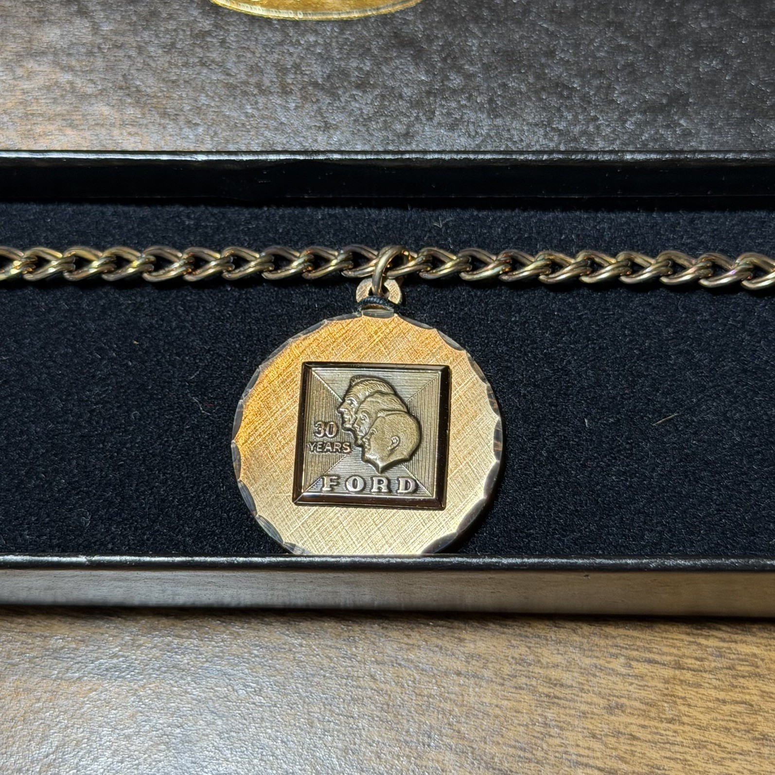 Vintage Gold Filled Silver Ford 25 Year Employee Appreciation Pendant Bracelet