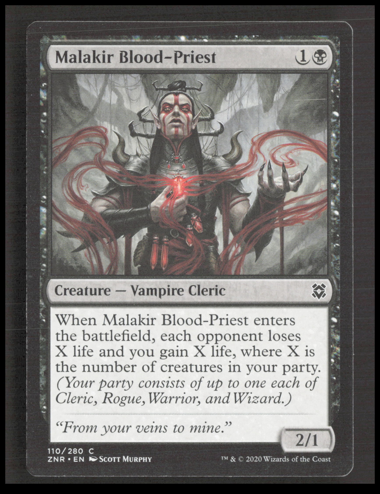 MTG Malakir Blood-Priest 110 Common Zendikar Rising Card CB-1-3-A-11