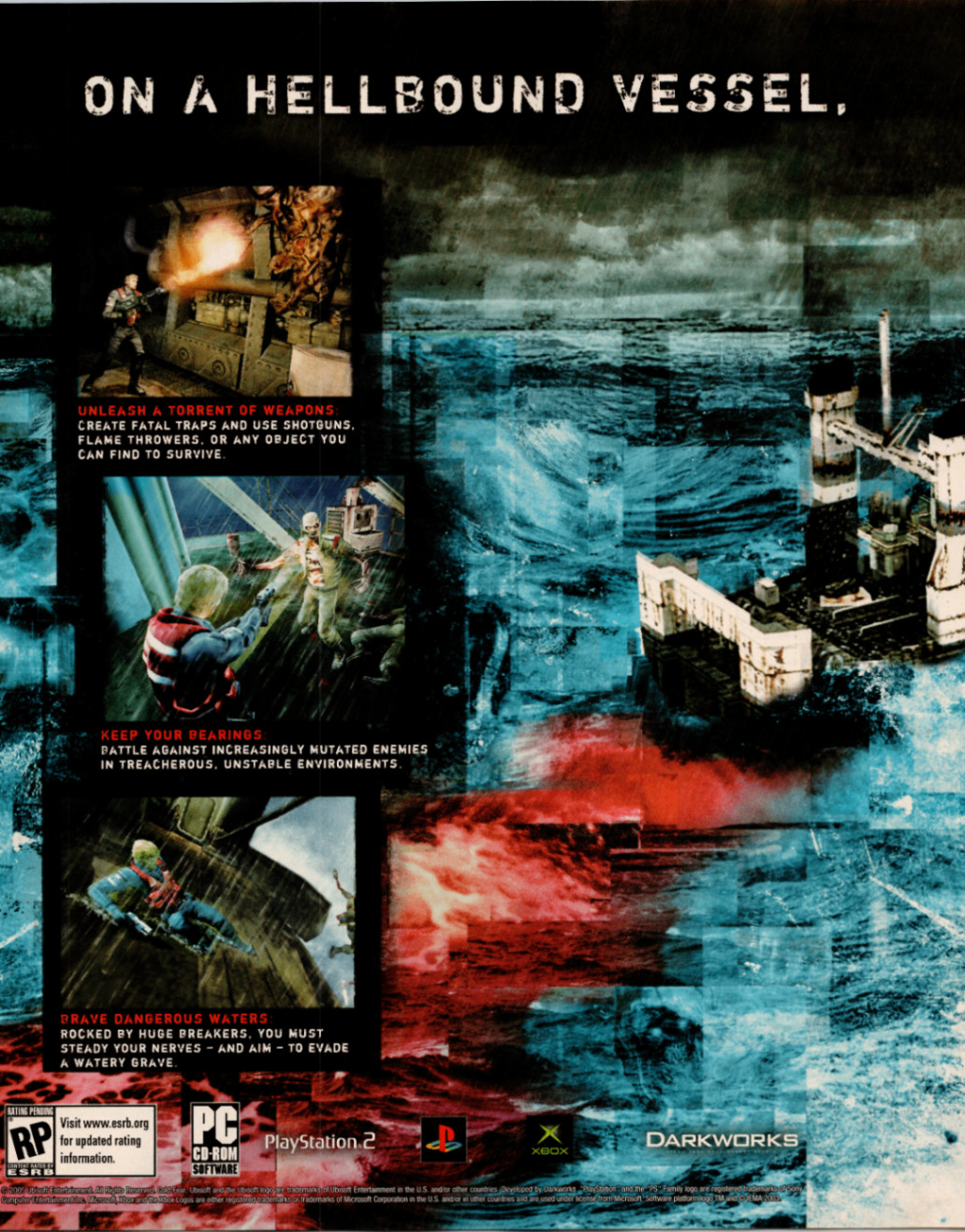Ubisoft Cold Fear Video Game Magazine Print Ad 2005 PS2 PC Xbox Vintage