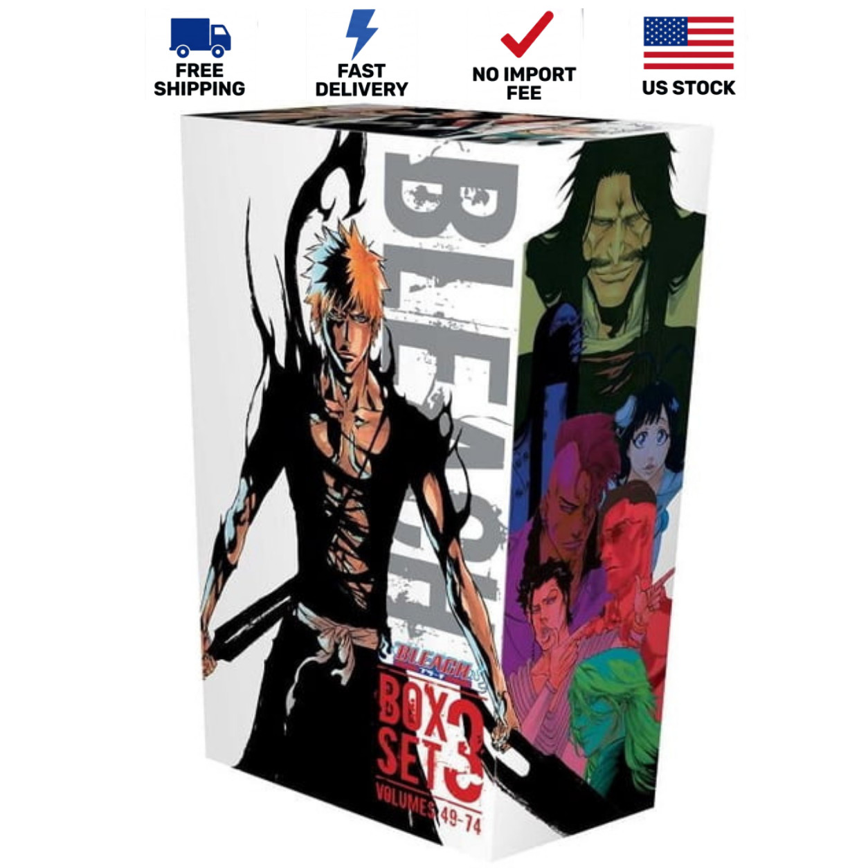 Bleach Box Set 3 Volumes 49-74 with Premium Paperback Manga