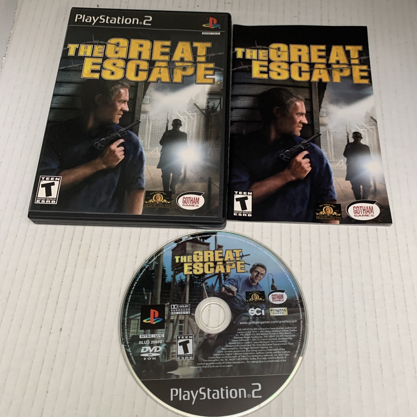 The Great Escape PS2 PlayStation 2 + Reg Card Complete - Black Label See Pics