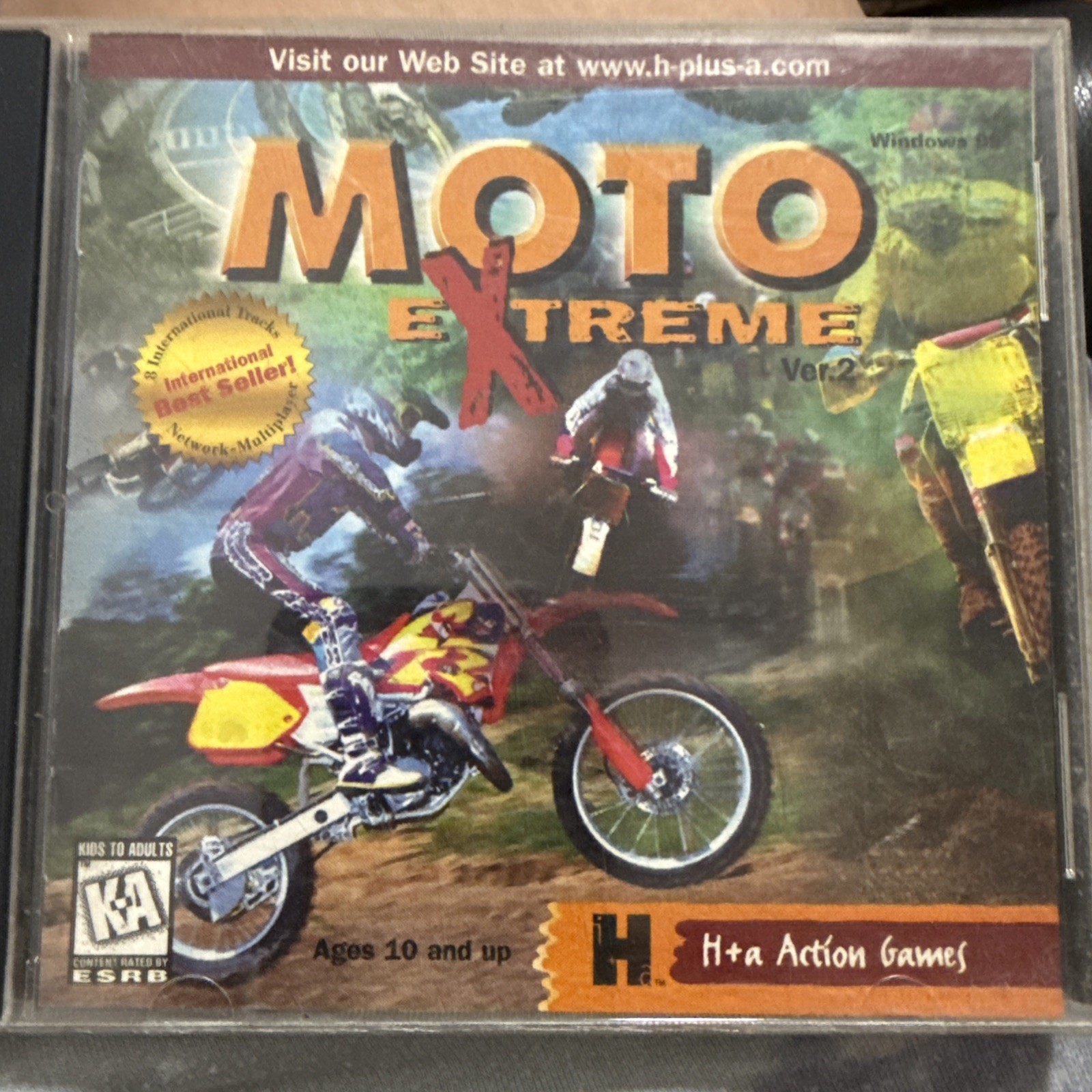 Moto Extreme Version 2 PC CD ROM computer game DIRT Motorcycle Racing 1998